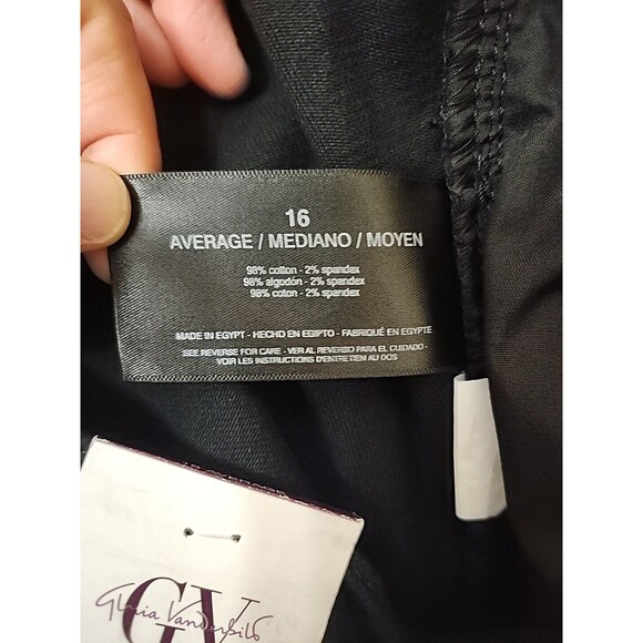 Gloria Vanderbilt Flare Jeans Womens 16 Black Trouser Leg Stretch NEW - Picture 9 of 10